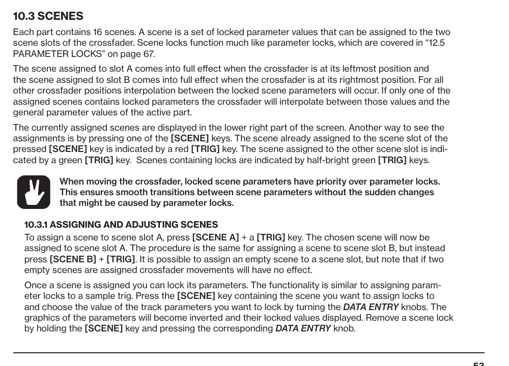 Octatrack manual screenshot for scenes