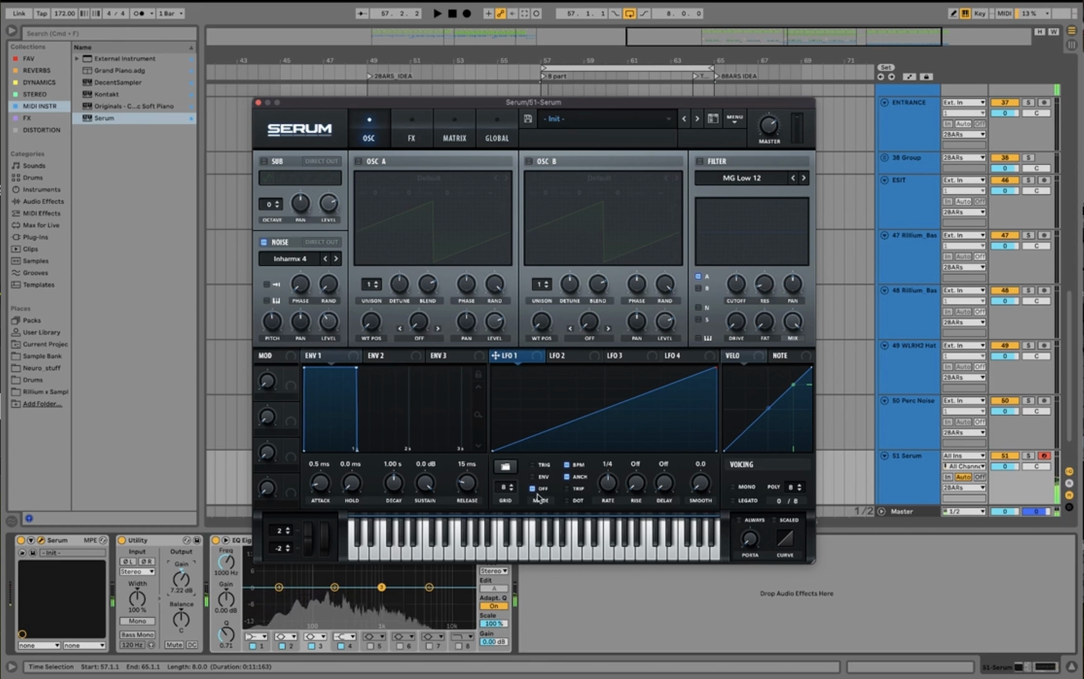 Ableton automation curve for transition shaping