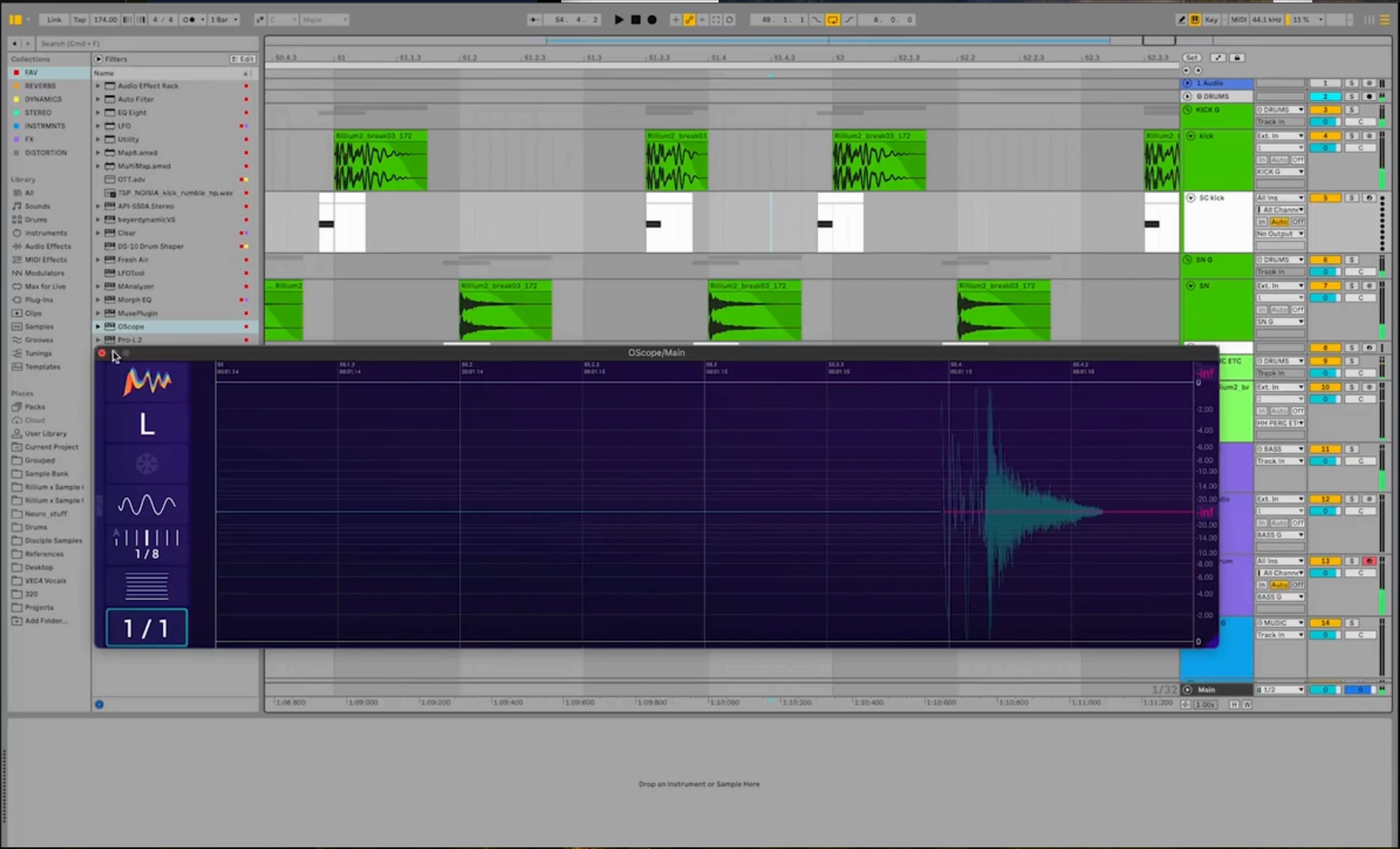 Ableton ShaperBox kick shaping view
